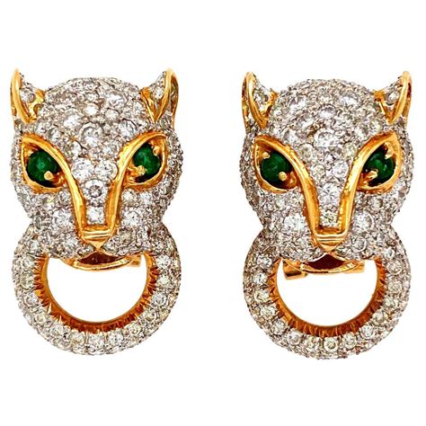 cartier earrings panther